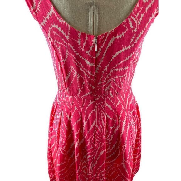 Lilly Pulitzer Show Your Stripes Zebra Print Posey Silk Dress Splash Pink Size 2 - Picture 8 of 13